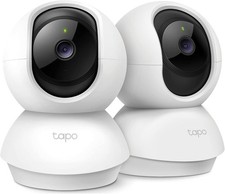 TP-Link Tapo 2K Pan/Tilt Home Security Wi-Fi Camera Motion Detection 2-Pack C210