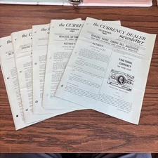 Complete 1985 The Currency Dealer Newsletter Greensheet Monthly Report 12 Issues