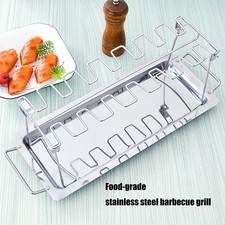 Chicken Leg Wing Rack 14 Slots Stainless Steel Roaster Stand for Smoker Grill