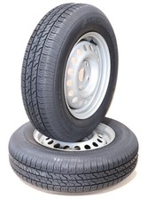 2 x Komplettrad 155/80R13 84N LK 4x100 155 80 R 13 PKW Anhänger Rad Felge 4,5x13