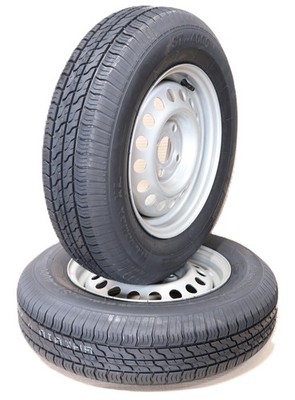 2 x Komplettrad 155/80R13 84N LK 4x100 155 80 R 13 PKW Anhänger Rad Felge 4,5x13