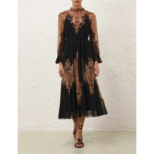 ZIMMERMANN DAWNING TUBULAR MIDI DRESS size 2 (US 6-8)