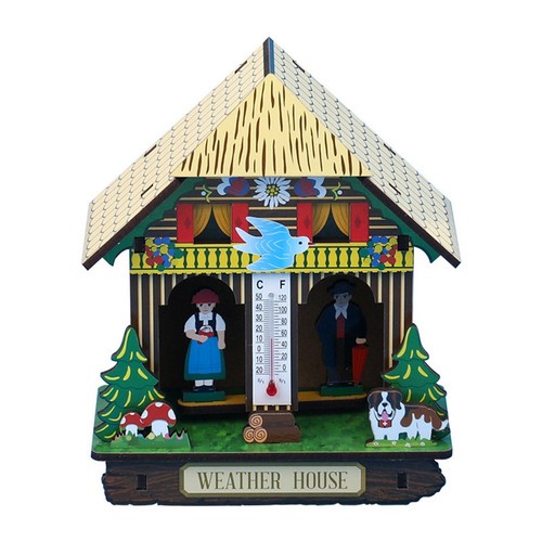 Sunny Rainy Box Accurate Indoor Plastic Hanging Weather Woman Clock F7J23483