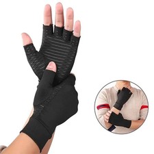 Copper Arthritis Compression Gloves Hand Support Pain Relief Joint Self Care