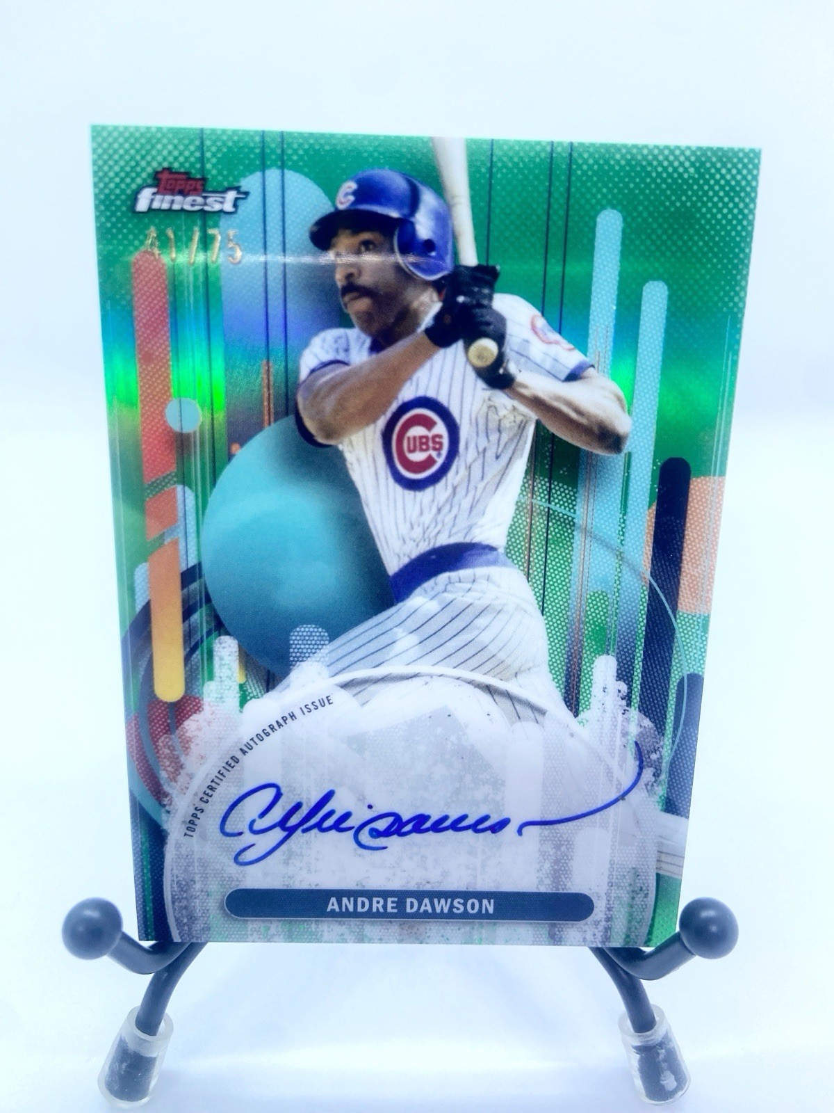 2025 Topps Finest -  Andre Dawson Green Refractor Autograph /75 #FA-ADA (AU)🔥🔥