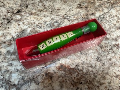 NEW Hasbro Scrabble WRITE Ballpoint Pen 2014 New in Box For Scrabble Lover
