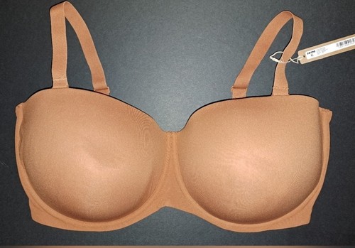 💕Reggiseno senza spalline SKIMS adatto a tutti leggermente foderato con ferretto marrone BRONZO 44H - Foto 1 di 8