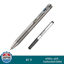 OKNIFE B1 Ti Titanium Pen with 2-in-1 Clip Bolt Action Pen with Clip Lightweight