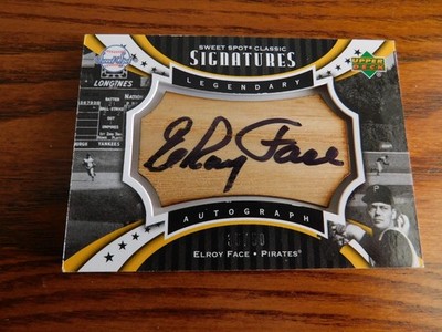 2007 UD Sweet Spot Classic Signatures ELROY FACE BAT BARREL Auto #35/50 Pirates