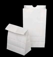 Restaurant/Lunch/Sandwich/gift Bag, White Paper, 4 lb Capacity, (500 Count)