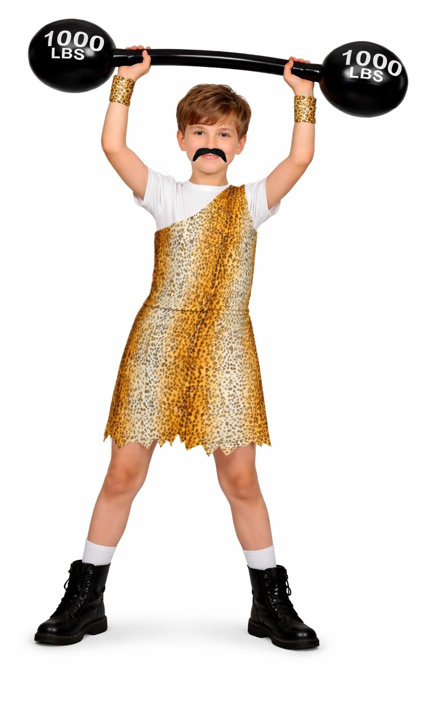 Childs 1900s Victorian Circus Strongman Big Top Fancy Dress Costume