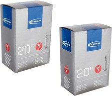 SV7 Bicycle Inner Tubes - 20 X 1.5-2.50, Presta Valve 2 Pack 