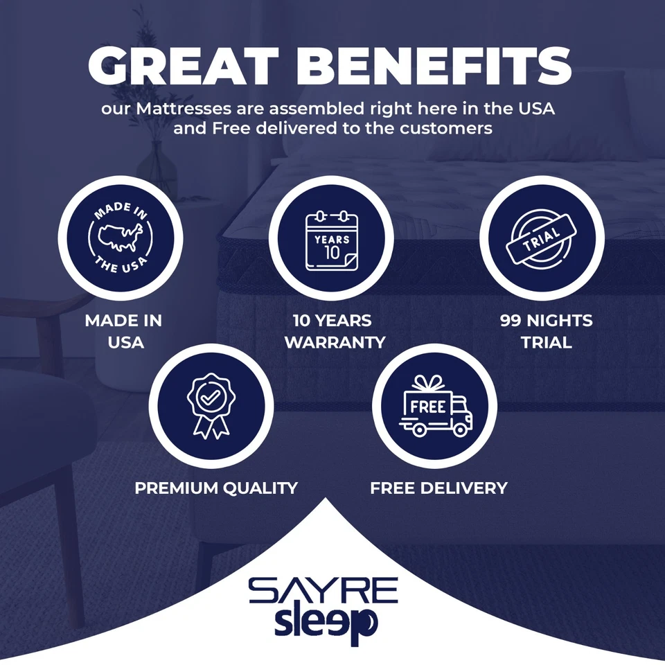 Hybrid Mattress – 10" or 12", Firm or Medium Firm, Bed in a Box, All Sizes - Image 2 of 4