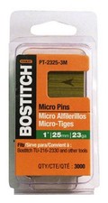 5 Pack - Collated Coated Pin Nails, 23 Gauge, 1 In., 3,000-Ct. - PT-2325-3M