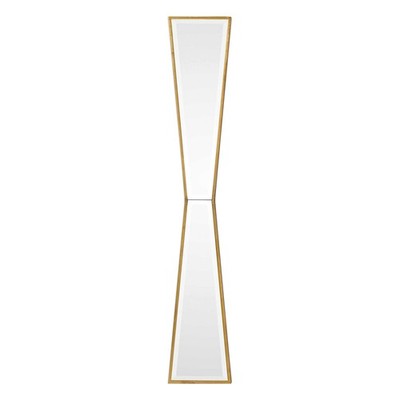 Uttermost Corbata 09381 Lightly Antiqued Gold Leaf Mirror 10x60