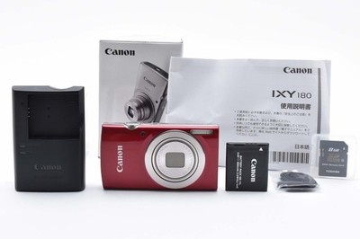 Canon IXY 180 RED SDHC Card Compact Digital Camera English w/box
