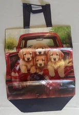 NEW 14”Wide 15”High 6”DerpEco-Friendly Reusable Shopping Gift Bag Tote Puppies