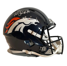 Rod Smith Autographed Denver Broncos Navy Replica Helmet - BAS COA