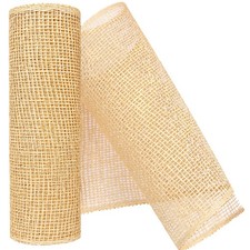 Deco Mesh 10 Inch x 15 Feet Imitation Natural Burlap Wreath Supplies Roll