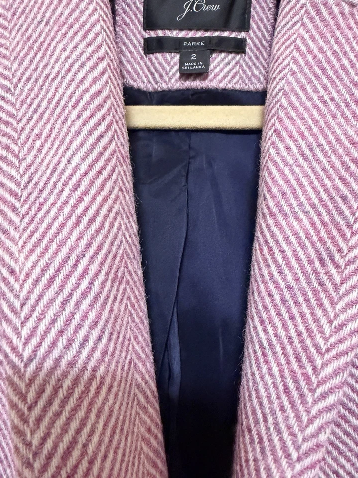 J.Crew Parke Wool Blend Skirt Suit Winter Weight Surgeon’s Buttons Sz Two - Image 2 of 4