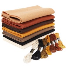 7 Rolls 8"x35" Brown Soft Felt Sheets 1.4mm Thick DIY Craft Sewing Patchwork