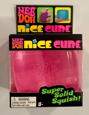 NEW Nee Doh Nice Cube - Super Solid Squish! (Pink) - Stress fidget relief    