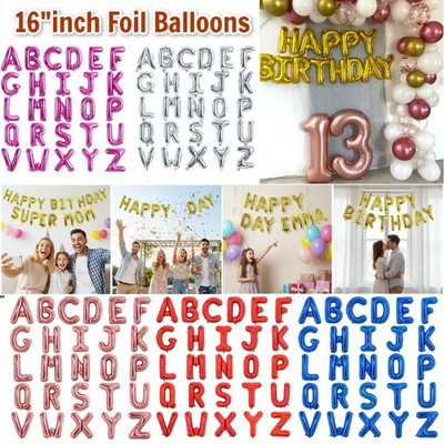 Zahlen Buchstaben Folienballon 16'' 40cm Folie Luft Alter Name Nachricht Geburtstag Deko