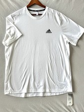 Adidas Aeroready White Training Shirt Mens XL Primegreen Gym Workout Tee NWT
