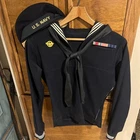 Vintage US Navy Sailor Wool Uniform Cracker Jack Shirt 1940s WWII Military WW2