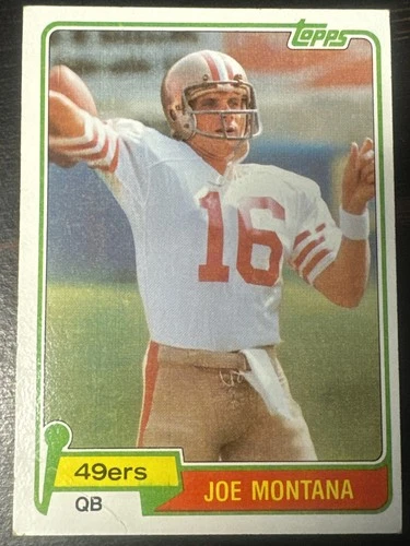 Joe Montana 1981 Topps HOF Rookie Card #216 (6724) ex wrinkle