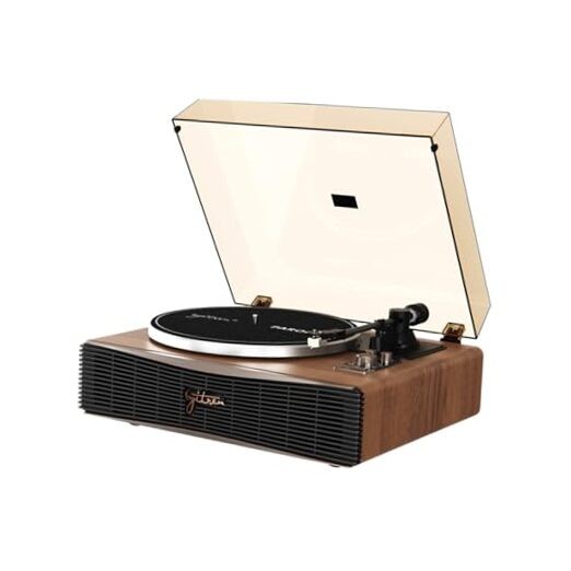 Paron Record Player Vintage Turntable for Vinyl Records with Built-in Speakers