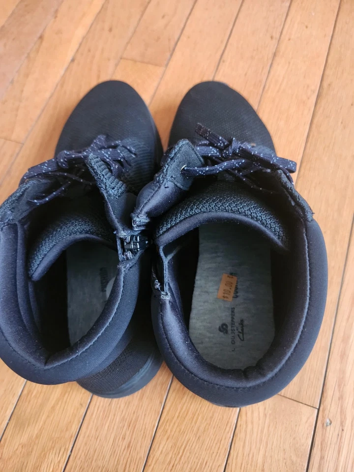 Botas de punto lavables CLOUDSTEPPERS by Clarks Ezera Tie negras 10W Foto 3 de 4