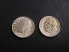2 Roosevelt Dimes 1948s and 1962d  90% Silver