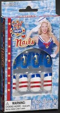 Lady In The Navy Patriotic Costume Finger Nails One Size