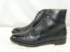 British Army Military Officers Black Leather George Parade Boots Size 9 M 43 X3