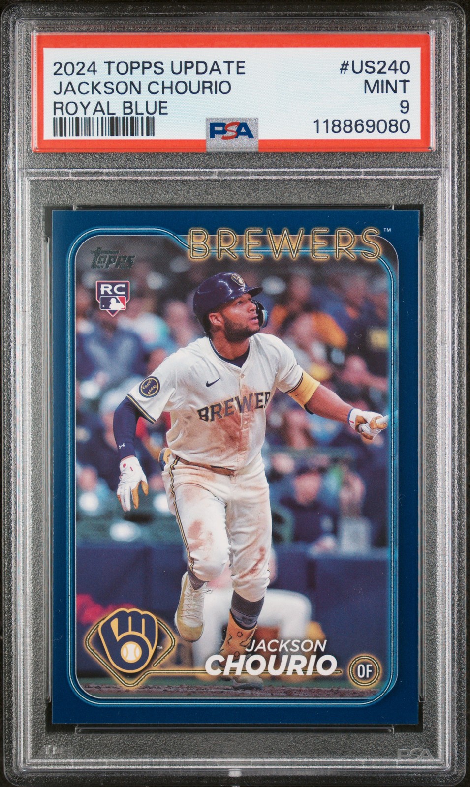 2024 TOPPS UPDATE ROYAL BLUE #US240 JACKSON CHOURIO PSA 9