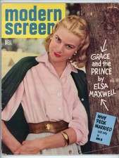 Modern Screen magazine April 1956 Grace Kelly  cover - free shipping