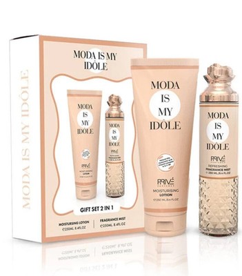 Moda Is My Idol Gift Set 2 In 1 Moistursing Lotion/Frang Mist 250ml/ 8.4 OZ NEW