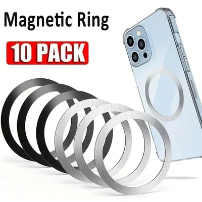 MACHAO_ELE Magnetic Wireless Phone Car Charger Metal Ring Adhesive Sticker For MagSafex5/10