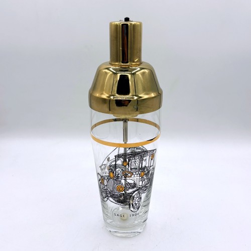 Vintage Clear Glass Battery Operated Drink Cocktail Mixer Stirrer Shaker WORKS