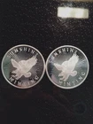 2-Sunshine Silver Eagle Rounds .999 Fine Silver 1 Troy oz. W/Protective Capsule