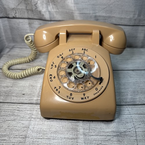 Vintage Western Electric Bell System Rotary Dial Landline Phone Beige  Cream