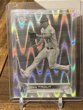 2022 Topps Chrome Sonic #200 Mike Trout Black & White Raywave Angels