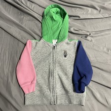 Polo Ralph Lauren Kids Multicolored Polo Bear Zip Up Hoodie Sweatshirt Size 18M