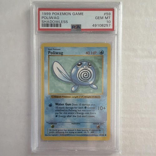 Poliwag (Shadowless) graded PSA 10 for sale on eBay