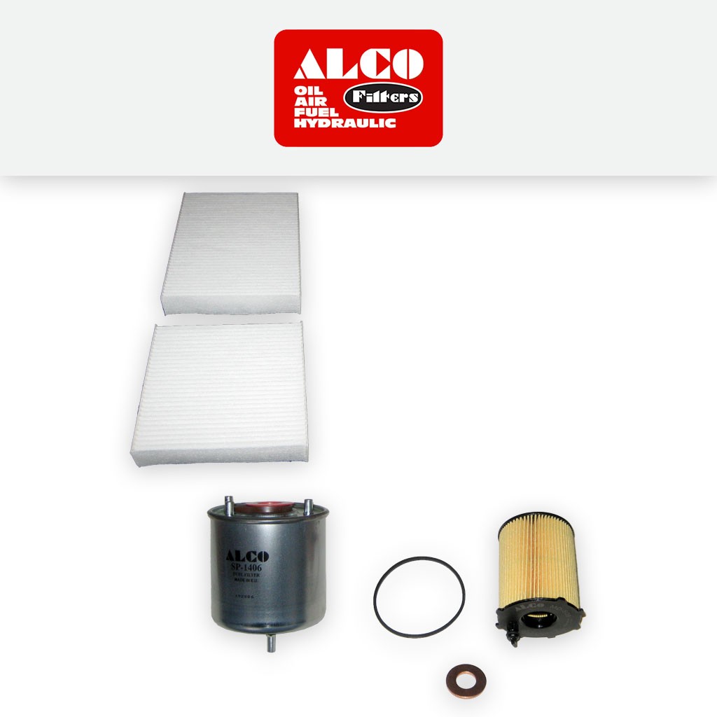 SERVICE KIT for PEUGEOT 207 1.4 HDI DV4C ALCO OIL FUEL CABIN FILTERS (2010-2015)