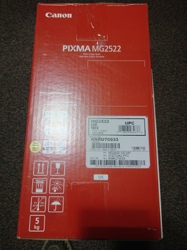 Canon PIXMA MG2522 Wired All-in-One Color Inkjet Printer w/ INK USB Cable - Afbeelding 7 van 7