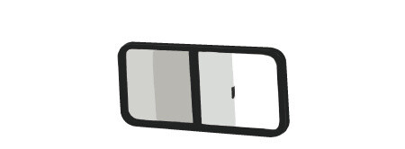Universal Non-Contoured Horizontal Sliding Window 21-1/4" x 16-3/4" with 2-1/ - Picture 1 of 2