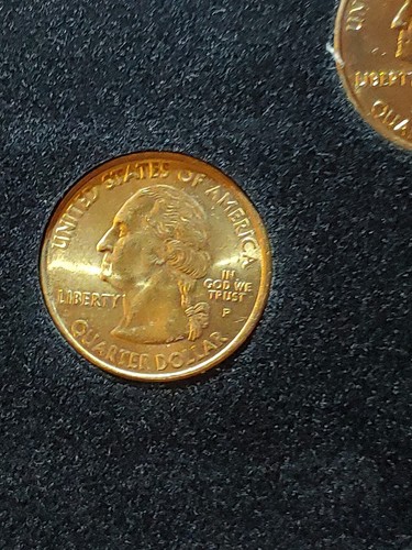 ERROR VERY RARE 2000 COMM. QUARTER New Hampshire gold Ed. Ungraded,Uncirculated - Picture 8 of 12