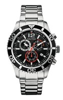 Nautica Men's Quartz Watch With Black Dial Chronograph Display And Silver Sta... Nautica Men's Quartz Watch With Black Dial Chronograph Display And Silver Sta...